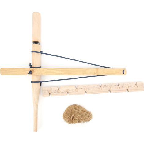 Accessoires d'urgence en version unique, en matériau paulownia, outils de forage à archet d'extérieur portables, allume-feu à friction (1/5)