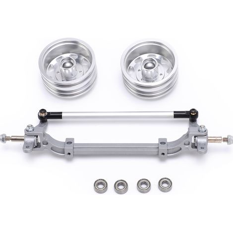 Jantes de roue avant avec moyeu, antirouille, résistantes à l'usure, robustes et durables, haute résistance pour remorque RC camion (1/5)