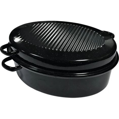 Kochstar Slim Olla de barro de acero esmaltado negro 34 cm (1/3)