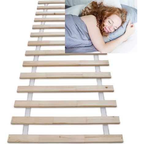 Bb-Loisir – Sommier à lattes 140x200 cm – 23 lattes en bois massif non traité – Soutien ferme avec sangles résistantes – Compatible tous matelas (1/5)