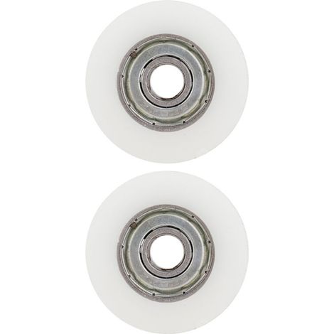 Kit de roues de remplacement pour portes de serres Elite, Diamètre 30mm en plastique, comprenant roues, boulons et écrous (1/4)
