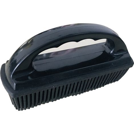 Cepillo de goma de viaje para quitar pelos de tapicería, textiles e interior de coche (negro)