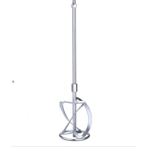 Set bestehend aus 1 Rührwerk für Farb- und Mörtelmischer (1 Zubehörteil, Gesamtlänge 58 cm, Mischdurchmesser 120 mm, M14 Gewinde)