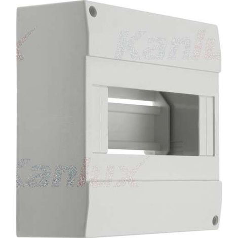Tableau de distribution modulaire en plastique 1x8, montage en saillie, IP30, IK06, classe N+PE II, sans porte, DB108W 1X8P/SM, blanc, 3852 (1/4)