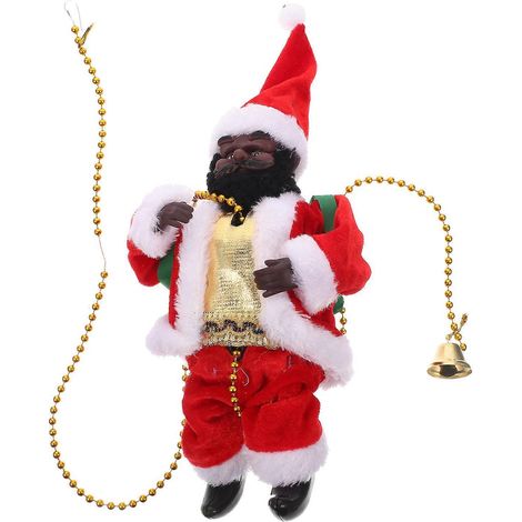 Peluche Père Noël, décoration pour la maison, jouet à perles, fonctionne avec des piles (1 pièce) (1/5)