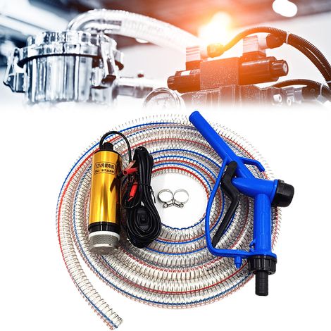 Kit de distribution de carburant 12V avec pompe électrique diesel, pistolet de remplissage et système antiseptique (1/5)