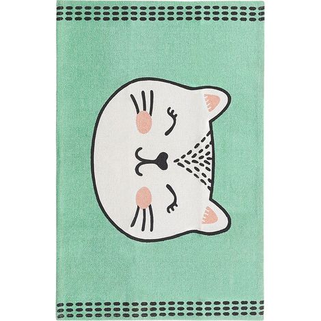 Kinderteppich HOWRAH Hellgrün 60 x 90 cm Baumwolle
