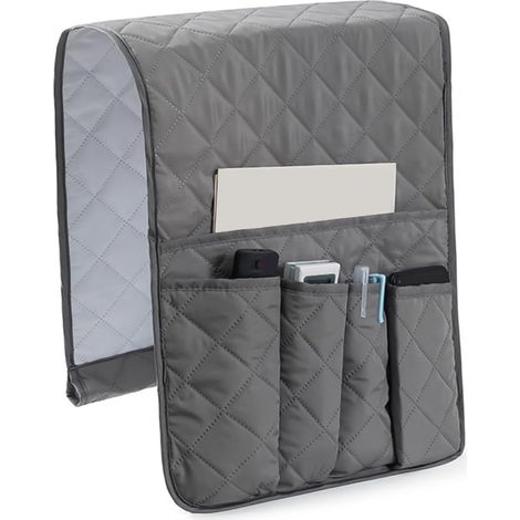 Organisateur D'accoudoir de Canapé,Design Multi-Poches,Support Antidérapant pour Canapé Inclinable avec 5 Poches pour Magazines,Collations,Livres,Stylos,Téléphone (1/5)