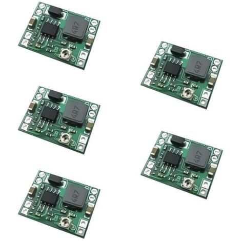 Module abaisseur DC-DC réglable MP1584EN (5 unités), convertisseur abaisseur 24 V vers 12 V, 9 V, 5 V, 3 V et 4,5 V-28 V vers 0,8 V-20 V, convertisseur de tension 3 A pour Arduino, LED, projets DIY et (1/4)