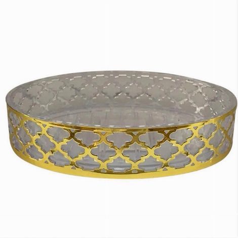 TRADE SHOP - Piattino Porta Sapone Saponetta Accessorio Bagno Oro Stile Baracco Arredo 59105 -
