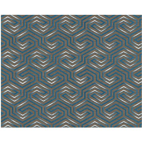 Graphic wallpaper wall EDEM 84114BR92 non-woven wallpaper slightly textured with ornaments and metallic highlights brown quartz grey pearl gentian blue silver 10.65 m2 (114 ft2) (1/5)