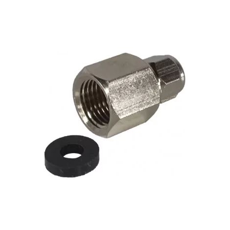 Raccord Nipple Chromé Tube 1/4 et Femelle 3/8 (1/3)