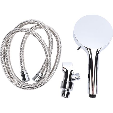 Douchette à main haute pression 5 modes de jet avec flexible et support design ABS chromé ergonomique économie d'eau set douche pluie (1/4)