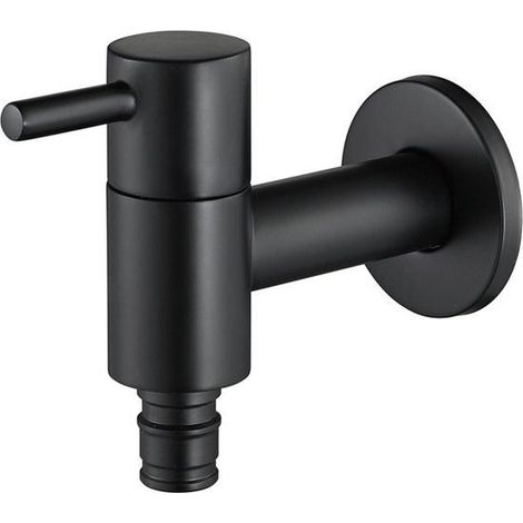 Robinet extérieur en acier inoxydable, mural, robinet pour machine à laver, convient aux salles de bains, cuisines et jardins. (1/5)