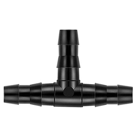 royaluxe -100 Pièces 4/7 mm Plastique Tee Raccord de Tuyau,T Connecteur Barbelé pour Tuyau d'arrosage de Jardin, Tee-Joint pour Irrigation Goutte a Goutte, pour Systèmes d'Arrosage Jardin, Pelouse (1/3)
