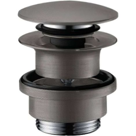 Hansgrohe Sistemi di scarico - Sistema di scarico Push-Open per miscelatori da lavabo e bidet, cromo nero spazzolato 50100340 (1/2)