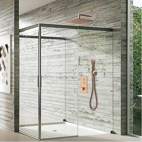Pomme De Douche Sandwich Inox Carre Or Rose Robinetterie HYDROTHERAPIE - CRISTINA ONDYNA PD96346P (1/2)