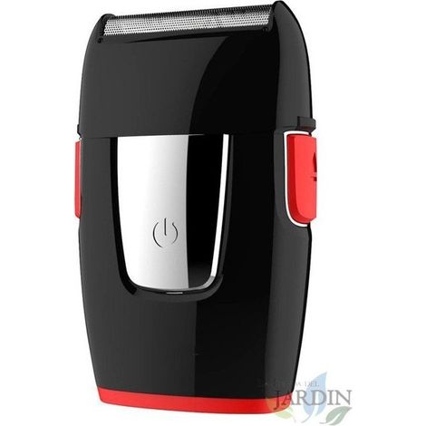 Roter Reiserasierer und Trimmer.  USB-Aufladung
