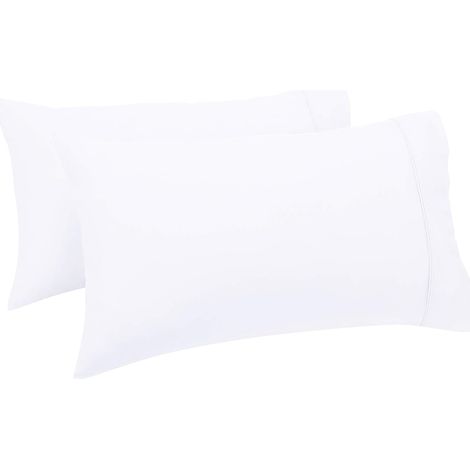 Filiyano – oreiller épaisses à motif – Lot de 2 taies d'oreiller épaisses à motif crypté, blanc pur, 48 x 74 cm (1/5)