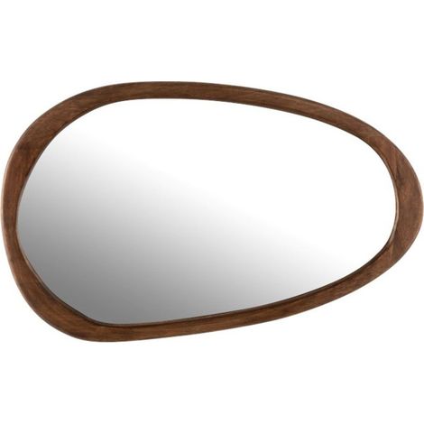 Miroir Mural en Bois "Irrégulier" 83cm Marron