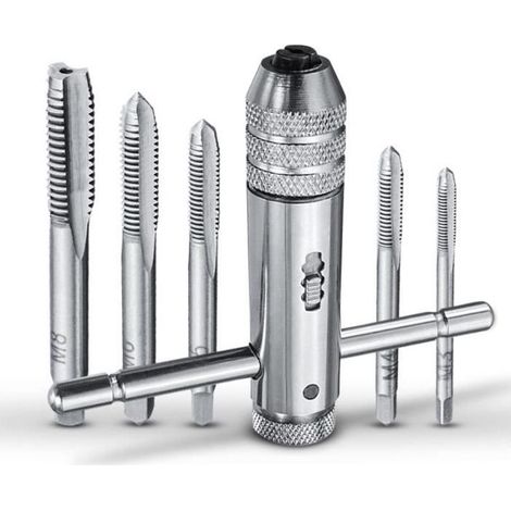 Tourne Gauche Cliquet - Taraud M3 - M8 - Porte outil 3 -8 mm 7/64 - 5/16" (1/4)