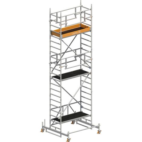 Layher Rollgerüst ZIFA P2 Safety Plus mit Doppelgeländer 6,76 AH (1/3)