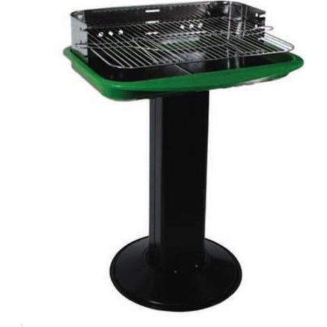 BARBECUE A CARBONE CM 57 x 35 BRACE BBQ CAMPEGGIO GAMBA CENTRALE FER 157063 (1/2)