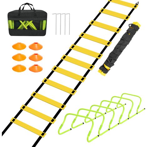 Wolketon Scala di coordinazione Scala di agilità Ostacoli di coordinazione. Set di scale di coordinazione per il calcio 42 cm