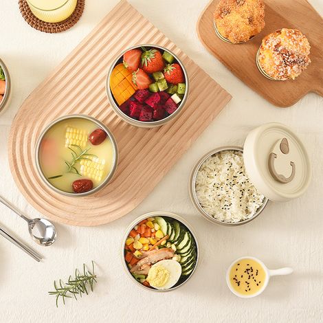 Isolierte Lunchbox, Suppenbox, isolierter Eimer für Büroangestellte, kleine Suppenbox, Suppenbecher, Porridgeschüssel, Suppentopf, tragbare Frühstücksbox, Bento-Box (1/5)