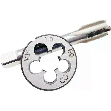 Jeu de tarauds et filières M15 x 1, filetage métrique M15 x 1 mm, taraud HSS (M2), sens de rotation à droite. (1/5)