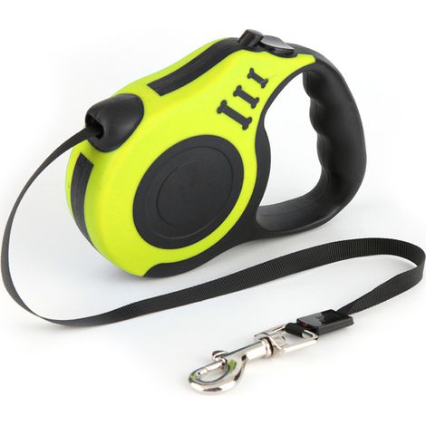 Laisse rétractable pour chien avec poignée antidérapante pour animaux de petite et moyenne taille (1/5)