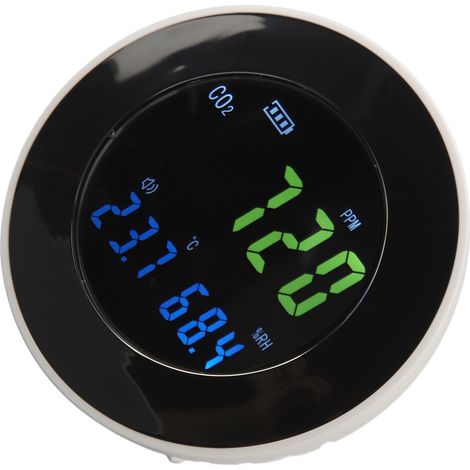 Détecteur de CO2 HT501, moniteur portable de qualité d'air pour maison et bureau, prise UE 100-240V, capteur de dioxyde de carbone précis. (1/5)