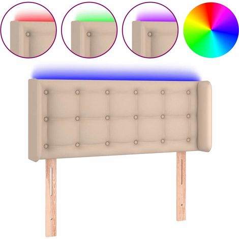 Maison Exclusive - LED Kopfteil Cappuccino-Braun 103x16x78/88 cm (1/5)