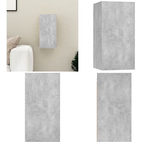 Meuble TV Gris béton 30,5x30x60 cm Bois d’ingénierie - Meubles Tv Suspendus - Meuble Tv Gris - Meuble Tv Moderne - Rangement Mural - Console Tv - Home & Living (1/5)