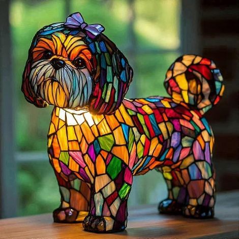 LED-Nachtlicht für Shih Tzu Hunde, Dekorative Tischlampe, Hunde-Nachtlicht (1/2)