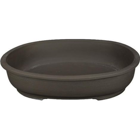 Vaso per bonsai Giapponese Morrisan ovale in gres 38x31x7,5 cm - B22-36a (1/4)