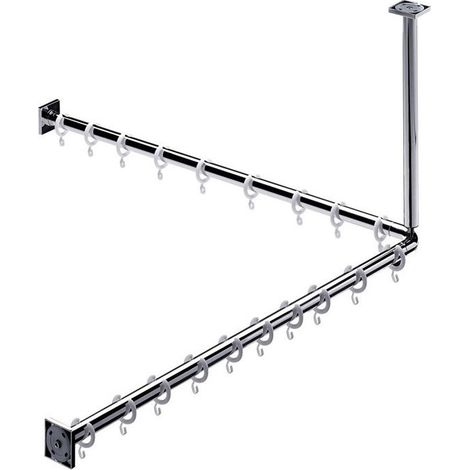 Juego de cortina de ducha SYSTEM 2 900mm cromo