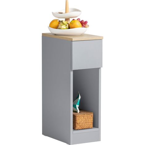 Mesa Auxiliar Mesita de Noche con 1 Cajón Mesa para Salón Comedor 20 x 35 x 60 cm Gris FBT111-HG SoBuy ES (1/5)