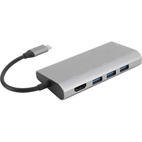 Station d'accueil multifonction USB-C vers HDMI RJ45 8 en 1 pour ordinateur portable (1/5)