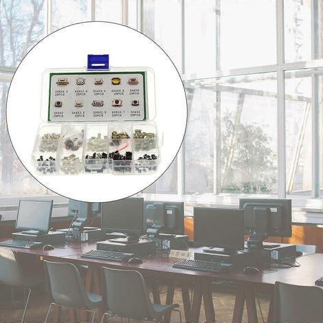 Boîtier de 10 interrupteurs tactiles à bouton-poussoir micro-momentanés SMD DIP à 10 valeurs (1/4)