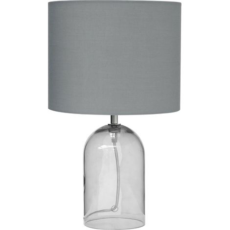 Tischlampe DEVOLL Glas Grau