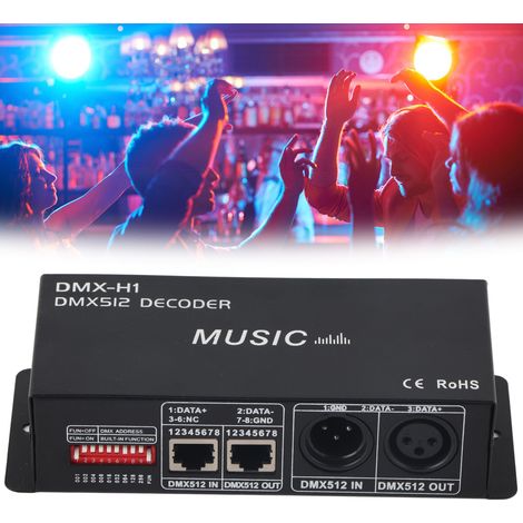 3-Kanal-DMX-Decoder mit RGB-PWM-Steuerung für Bars und Hotels, Gehäuse aus Eisenplatine, 12 A, 12–24 V (1/5)