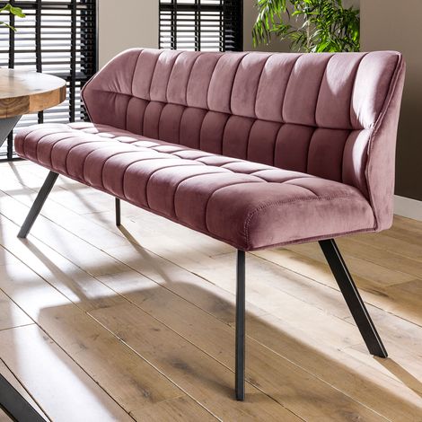 Banc 180x58x81 cm en velours rose