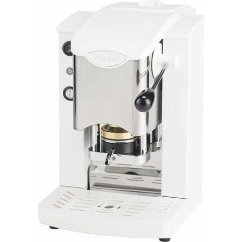 Faber Slot Inox - Macchina per Caffè con pressacialda in ottone - Telaio in Metallo Bianco e frontale in acciaio