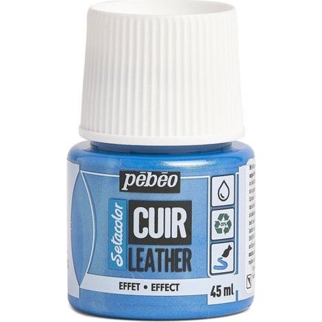 Peinture cuir - PEBEO - Setacolor - 45 ml - Bleu/Vert - Acrylique (1/2)