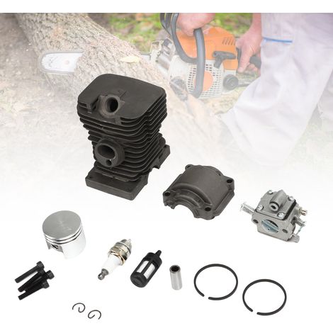 Ersatz-Zylinderkopf, Kolben und Vergaser für 38-mm-Kettensägen, kompatibel mit STIHL 018 MS180 usw. (1/5)