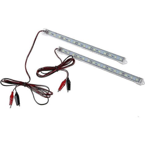 Lot de 2 bandes lumineuses LED 12 V 15 LED 5630 SMD pour intérieur de voiture, fourgonnette, caravane ou aquarium (1/5)