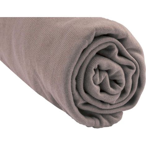 Drap Housse 90x140 cm Lit Enfant Evolutif Lit Junior 90 x 140 cm Extensible Bambou Hypoallergénique Taupe Sommeil sain (1/5)