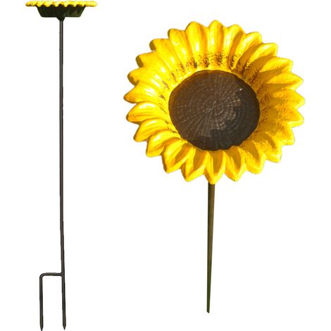 Mangeoires à oiseaux en forme de tournesol pour l'extérieur, mangeoires en métal en forme de fleur, décoration de jardin (1/5)