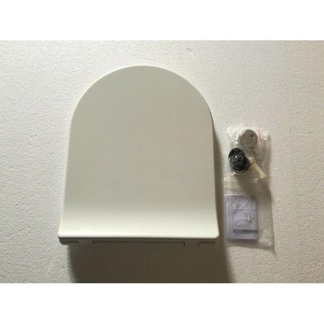 Nemo Go Pureflow Abattant WC fin avec frein de chute et déclipsable 46.5x35.5cm blanc (1/2)